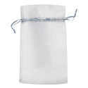 Lucidalabbra argento in borsa di organza con biglietto di ringraziamento per prima comunione bambina per dettagli