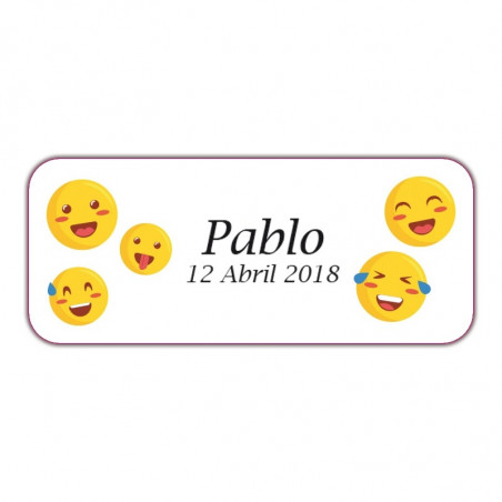 Libretto di emoji con matita presentato in busta e adesivo personalizzato