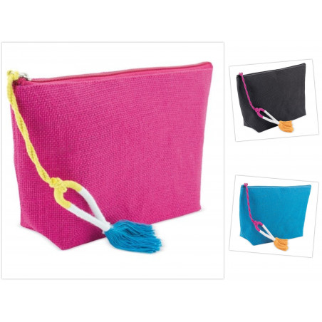 Necessaire in juta laminata lipy