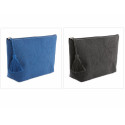 Necessaire in juta laminata con frangia