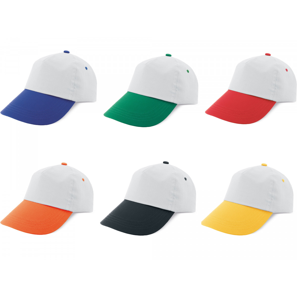 Cappellino con velcro bicolore