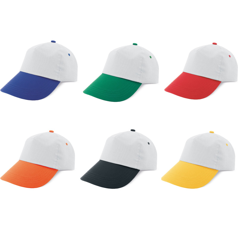 Cappellino con velcro bicolore