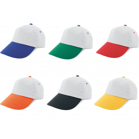 Cappellino con velcro bicolore