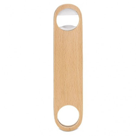 Apribottiglie in legno personalizzato con adesivo floreale