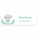 Adesivo 6x2cm personalizzabile con design elefante
