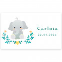 Adesivo 5x3cm personalizzabile design elefante