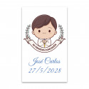Adesivo di comunione personalizzato 3x5cm per bambino