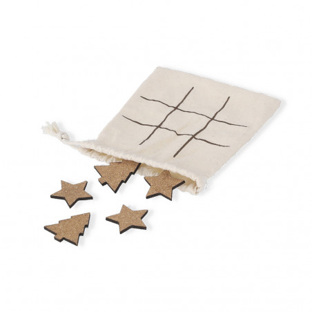 Gioco del tris di Natale con etichetta personalizzata da regalare