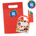 Libro pirata da colorare con pastelli colorati in borsa personalizzata per bambini