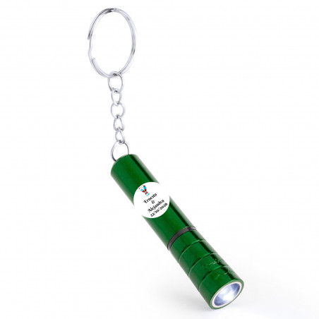 Portachiavi torcia con adesivo coppe 2 cm personalizzabile per dettagli