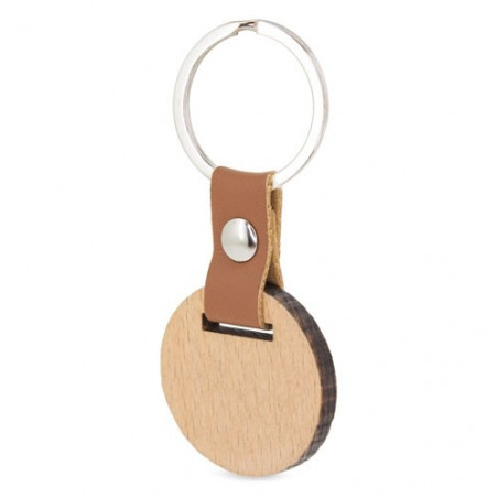 Portachiavi in legno per matrimonio in scatola di cartone kraft con adesivo personalizzato
