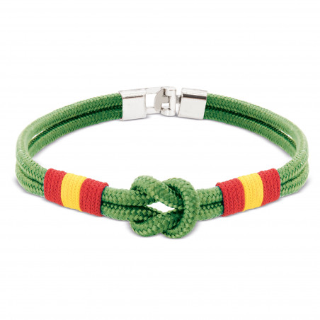 Bracciale in corda in busta trasparente con adesivo per la prima comunione per i dettagli