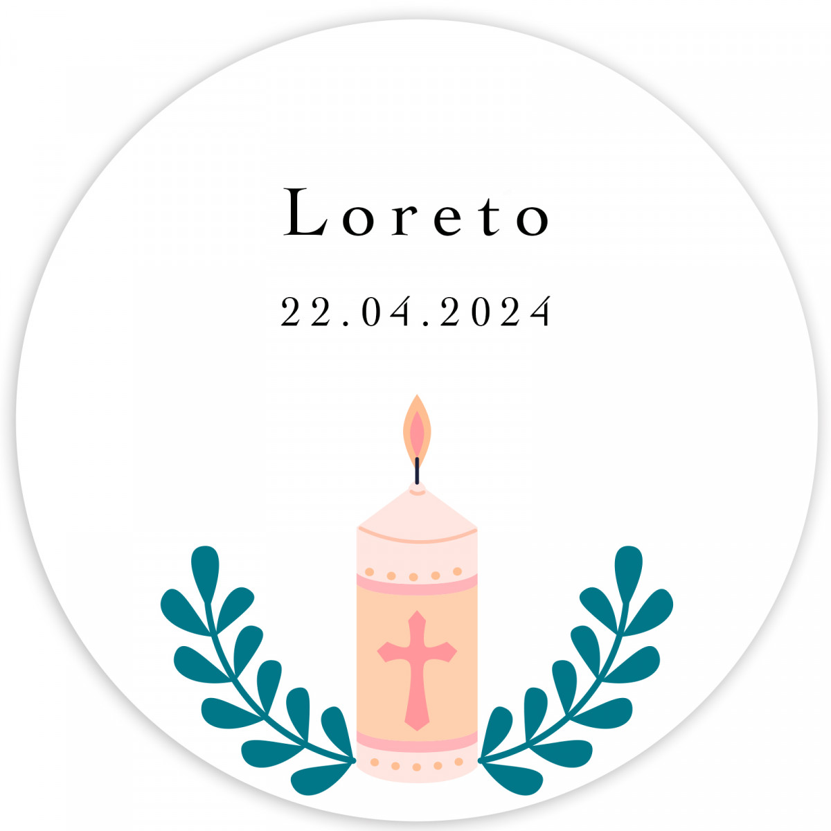Adesivo personalizzabile da 3 cm