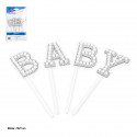 Topper bianco per la lettera del bambino