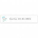 Adesivo colomba blu personalizzabile 5x1cm