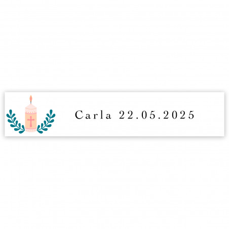 Adesivo 5x1cm personalizzabile per la prima comunione
