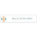 Adesivo 5x1cm design calice personalizzabile per prima comunione