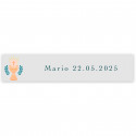Adesivo trasparente 5x1cm design calice personalizzabile per prima comunione