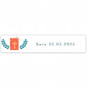 Adesivo 5x1cm design bibbia per prima comunione