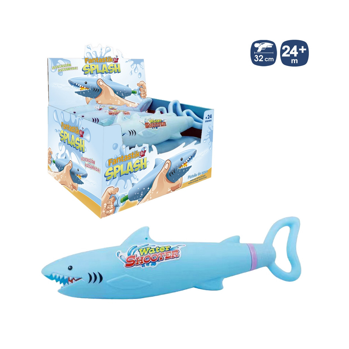 Pistola ad acqua Shark per i dettagli