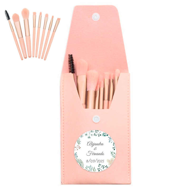 Pennelli Da Trucco In Astuccio Con Adesivo Personalizzato Per Dettagli