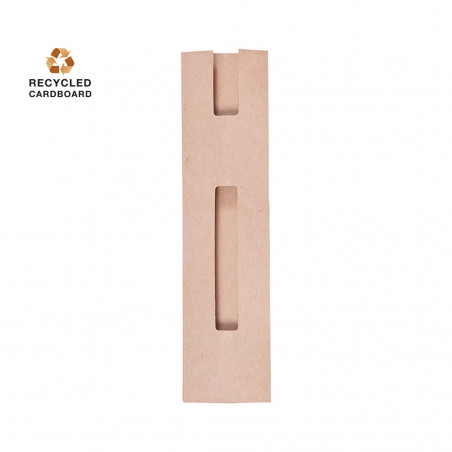 Penna in bambù con astuccio personalizzato con adesivo design di calice per comunione