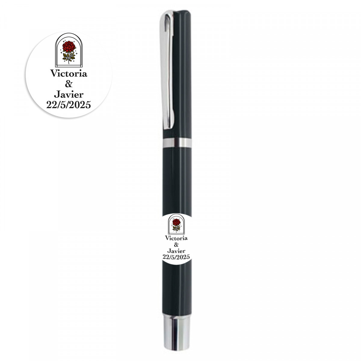 Penna elegante con adesivo personalizzabile per dettagli
