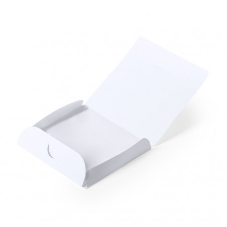 Sottobicchieri di sughero con frase in astuccio bianco con adesivo personalizzato