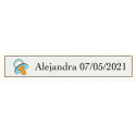 Portachiavi apribottiglie con adesivo 5x1 cm ciuccio trasparente per dettagli battesimo