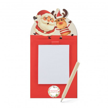 Blocco note con magnete di Natale con adesivo personalizzato