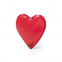 Scaldamani a forma di cuore rosso con borsa e adesivo personalizzato