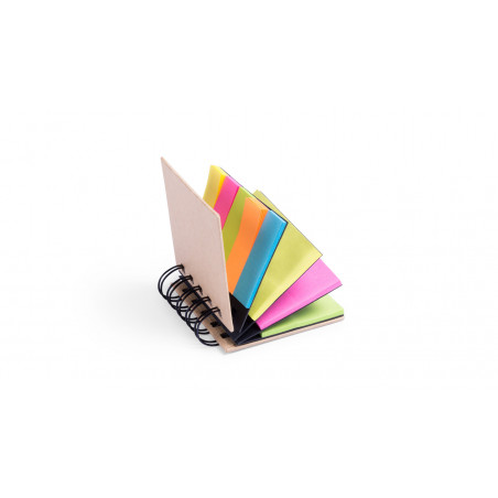 Quaderno con post-it adesivi colorati con supereroi