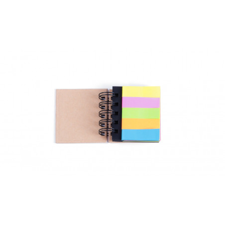Quaderno con post-it adesivi colorati con supereroi