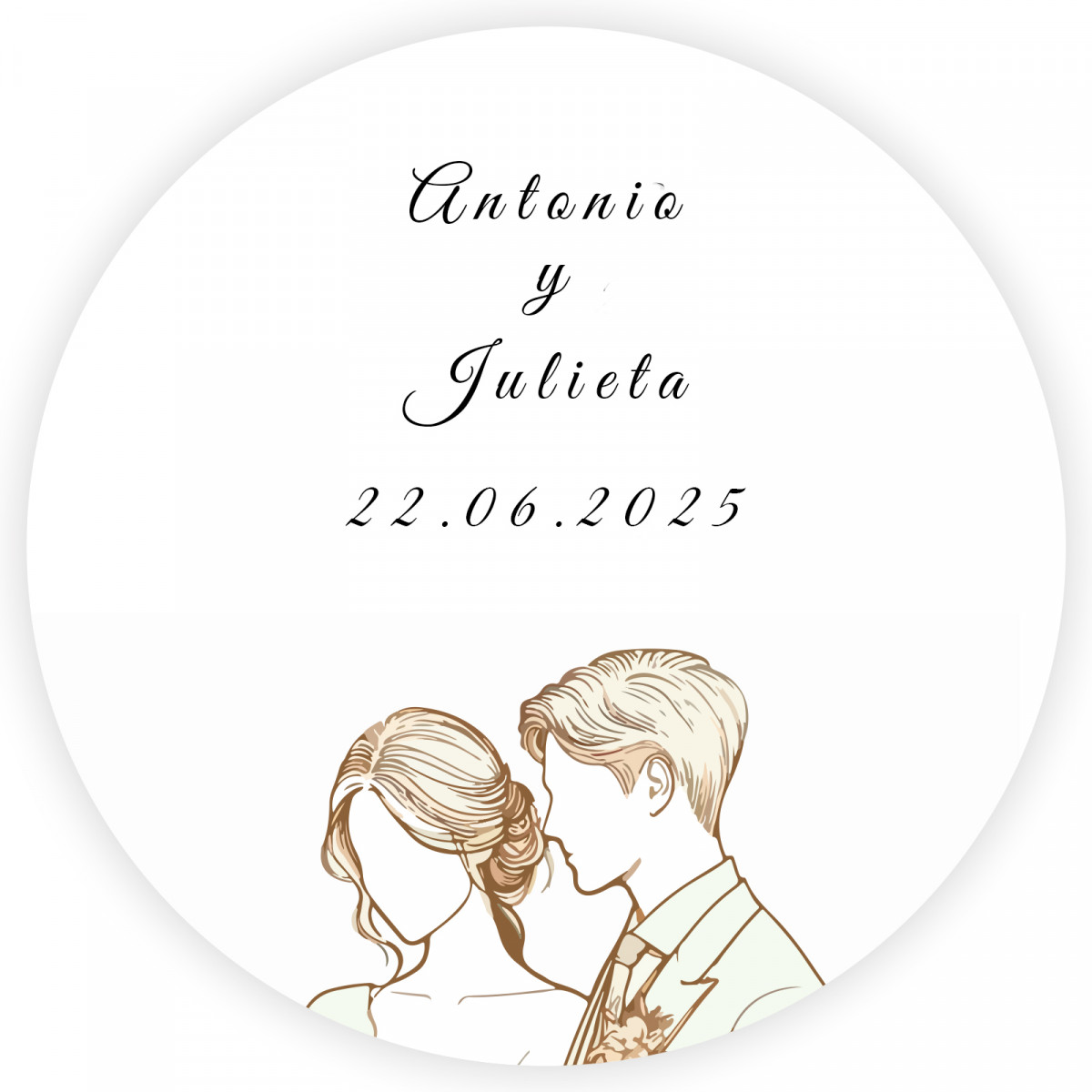 Adesivo rotondo 3cm design romantico per dettagli