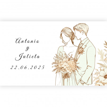 Adesivo 5x3cm design romantico per dettagli