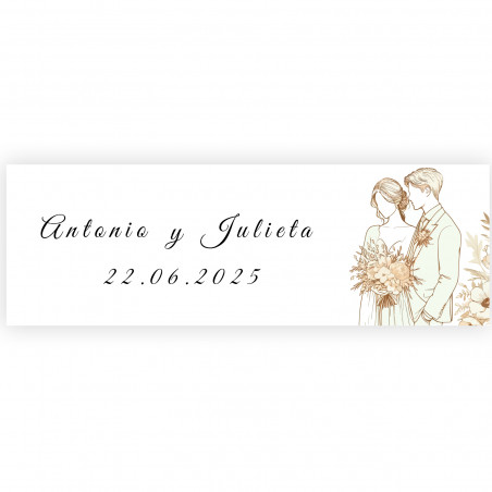 Adesivo 6x2cm design romantico per dettagli