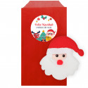 Magnete di Babbo Natale in busta rossa con adesivo natalizio personalizzabile per dettagli