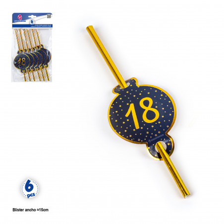 Flettini numero 18 blu marino design stelle oro