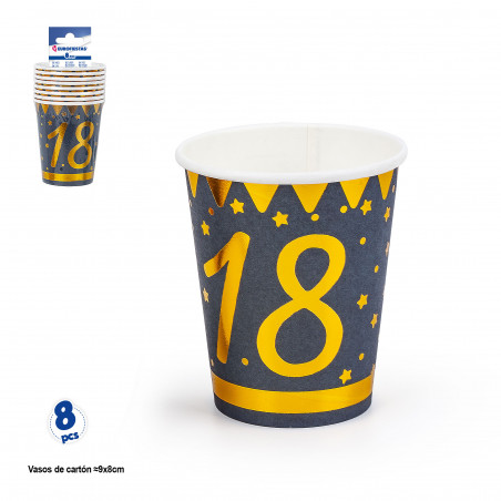 Occhiali numero 18 blu navy con design a stella dorata