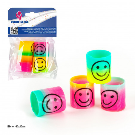 Juguete para piñata muelle smiley 4pcs