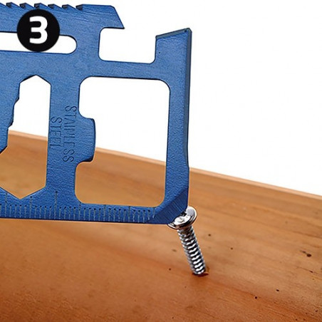 Multitool blu in custodia con adesivo personalizzato per comunione di bambino