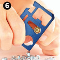 Multitool blu in custodia con adesivo personalizzato per comunione di bambino
