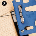 Multitool blu in custodia con adesivo personalizzato per comunione di bambino