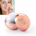 Balsamo per labbra sferico in oro rosa in un elegante scatola per i dettagli