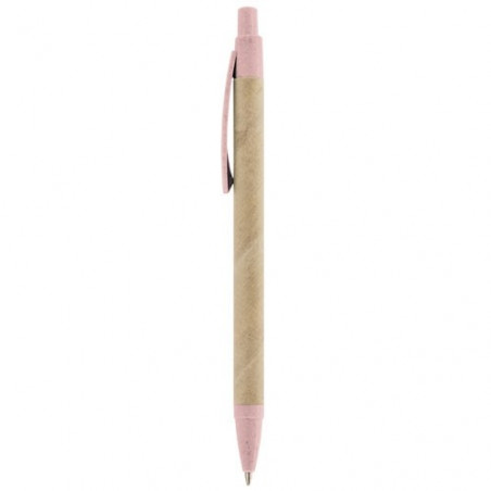 Penna ecologica con adesivo colomba rosa trasparente per dettagli