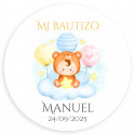 Orsetto da appendere alla tazza in ceramica personalizzata per i dettagli del battesimo