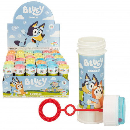 Pompero Bluey in busta con adesivo personalizzabile per dettagli