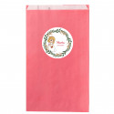 Su carta kraft rosa 7x12cm con adesivo comunione bambina personalizzabile