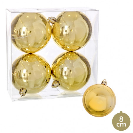 Palline glitter dorate per decorazioni natalizie