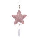 Ciondolo stella in tessuto per decorazioni natalizie